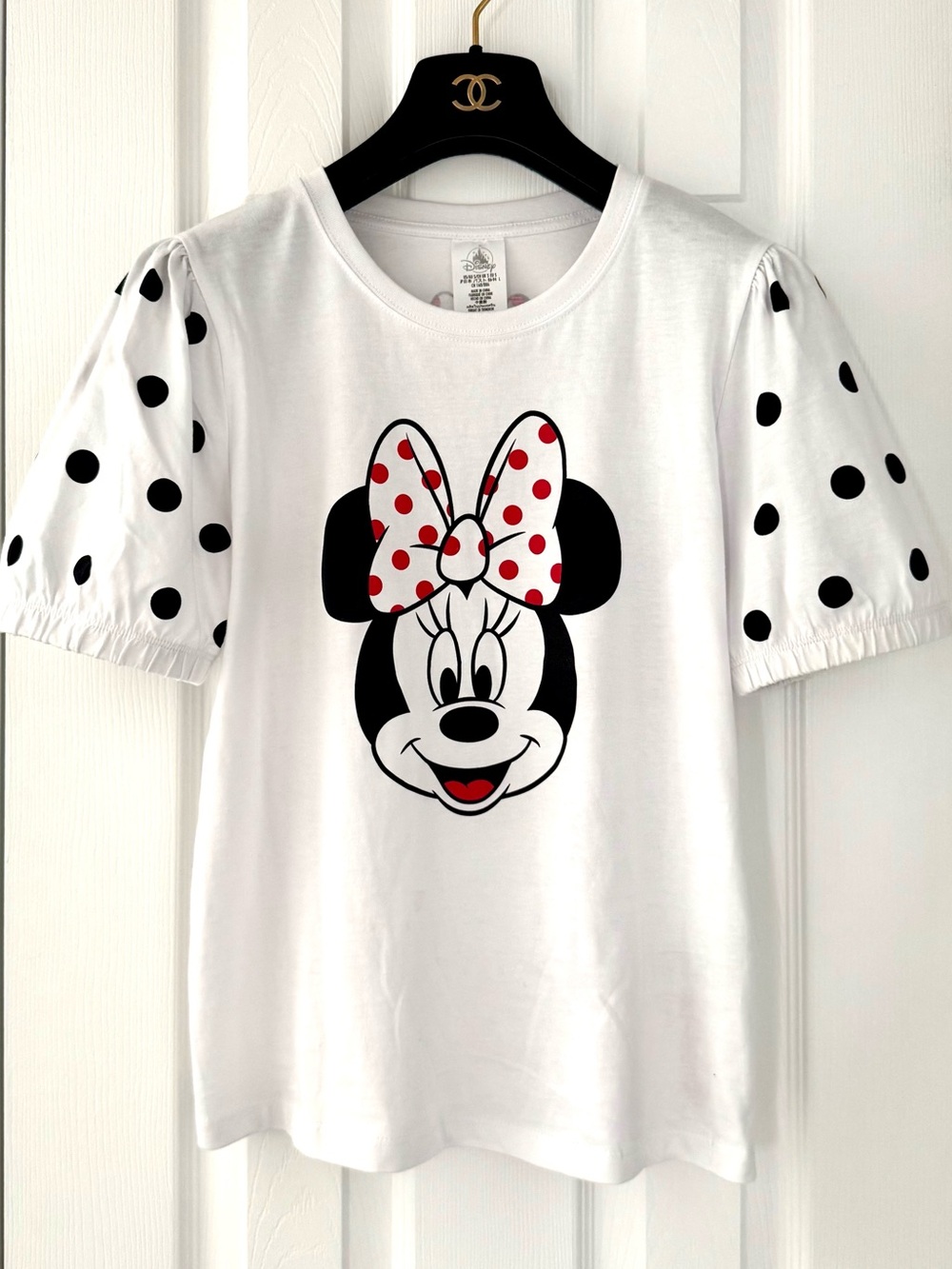 Disney White Minnie Mouse Polka Dot Tee